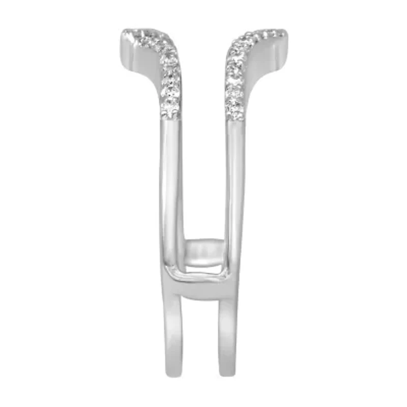 Womens 1/7 CT. T.W. Natural White Diamond 14K Gold Ring Guard