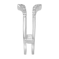 Womens 1/7 CT. T.W. Natural White Diamond 14K Gold Ring Guard