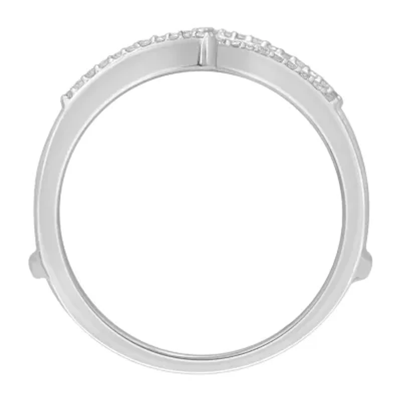 Womens 1/7 CT. T.W. Natural White Diamond 14K Gold Ring Guard