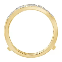 Womens 1/ CT. T.W. Natural White Diamond 14K Gold Wedding Ring Guard