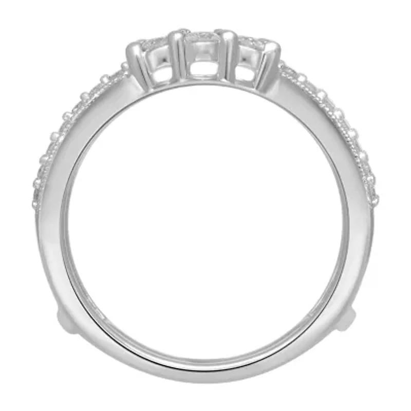 Womens 3/4 CT. T.W. Natural White Diamond 14K Gold Ring Guard