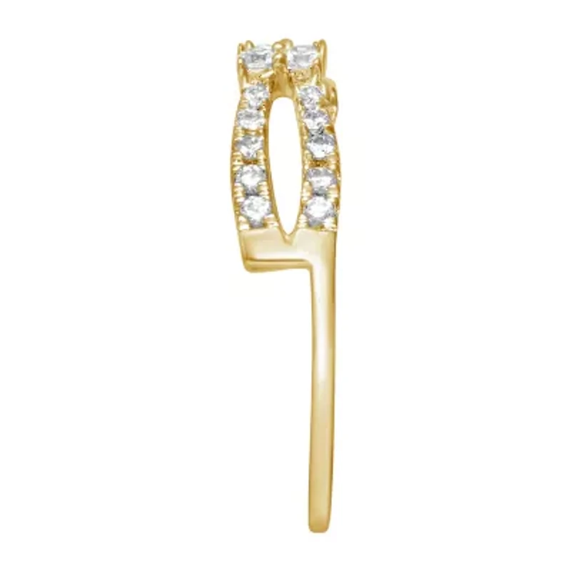 Womens 1/3 CT. T.W. Natural White Diamond 14K Gold Ring Enhancer