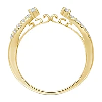 Womens 1/3 CT. T.W. Natural White Diamond 14K Gold Ring Enhancer