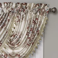 Regal Home Regency Medallion Rod Pocket Waterfall Valance