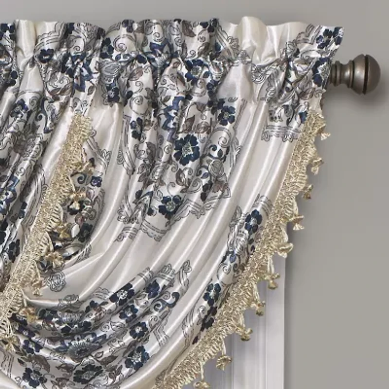 Regal Home Regency Medallion Rod Pocket Waterfall Valance