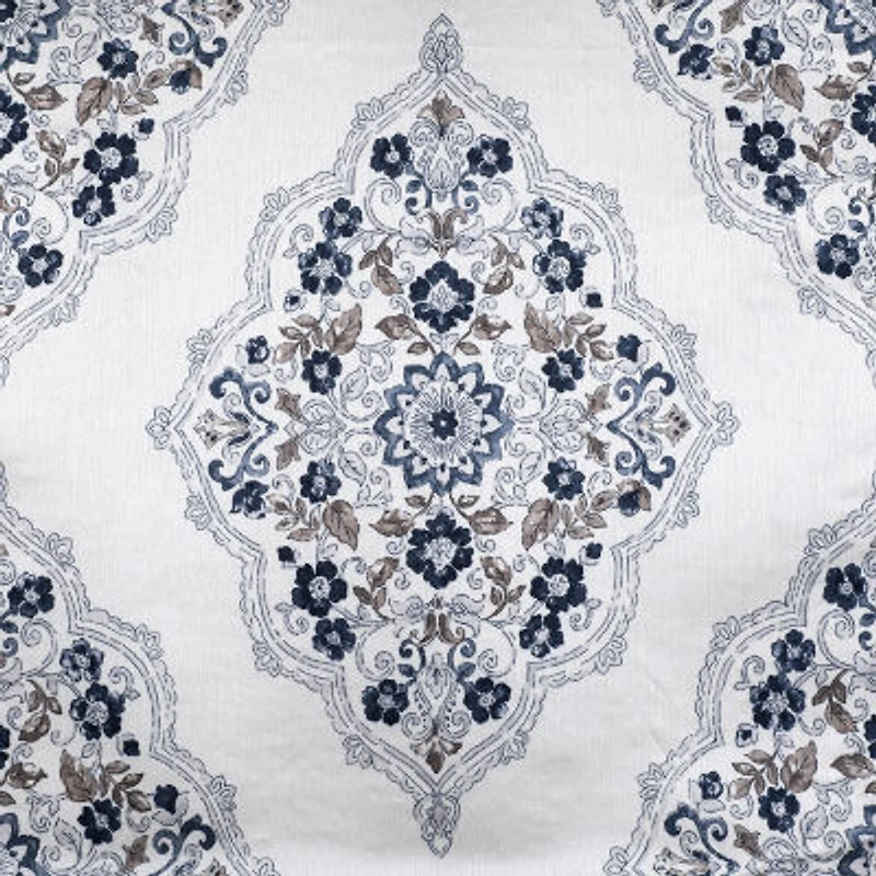 Regal Home Regency Medallion Rod Pocket Waterfall Valance
