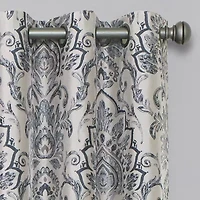 Max Blackout Mystique Print Grommet Top 100% Single Curtain Panel