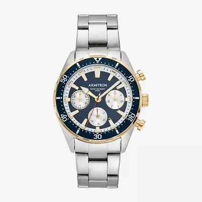 Armitron Mens Silver Tone Stainless Steel Bracelet Watch 20/5486nvtt