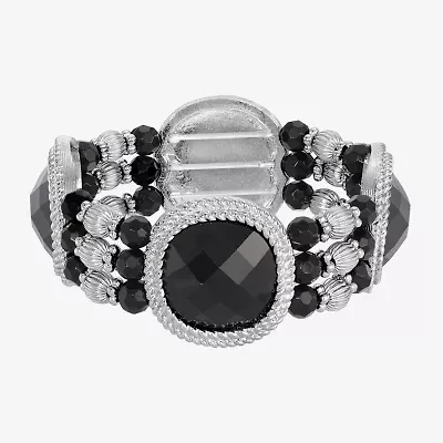 1928 Silver-Tone Womens Stretch Bracelet