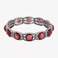 1928 Silver-Tone Womens Stretch Bracelet