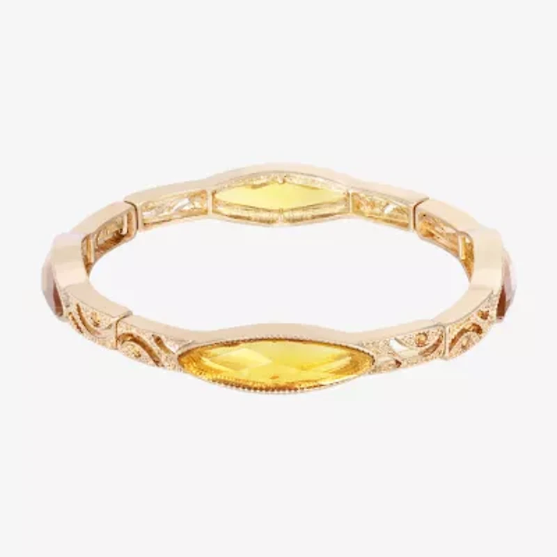 1928 Gold-Tone Womens Stretch Bracelet