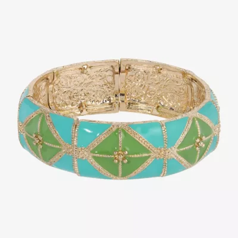 1928 Gold-Tone Womens Stretch Bracelet