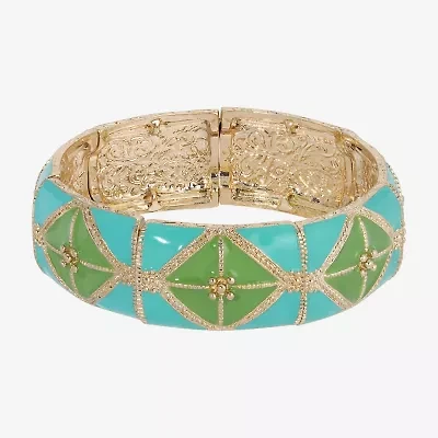 1928 Gold-Tone Womens Stretch Bracelet