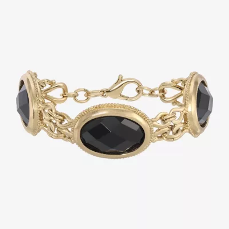 1928 Gold-Tone Womens Link Bracelet