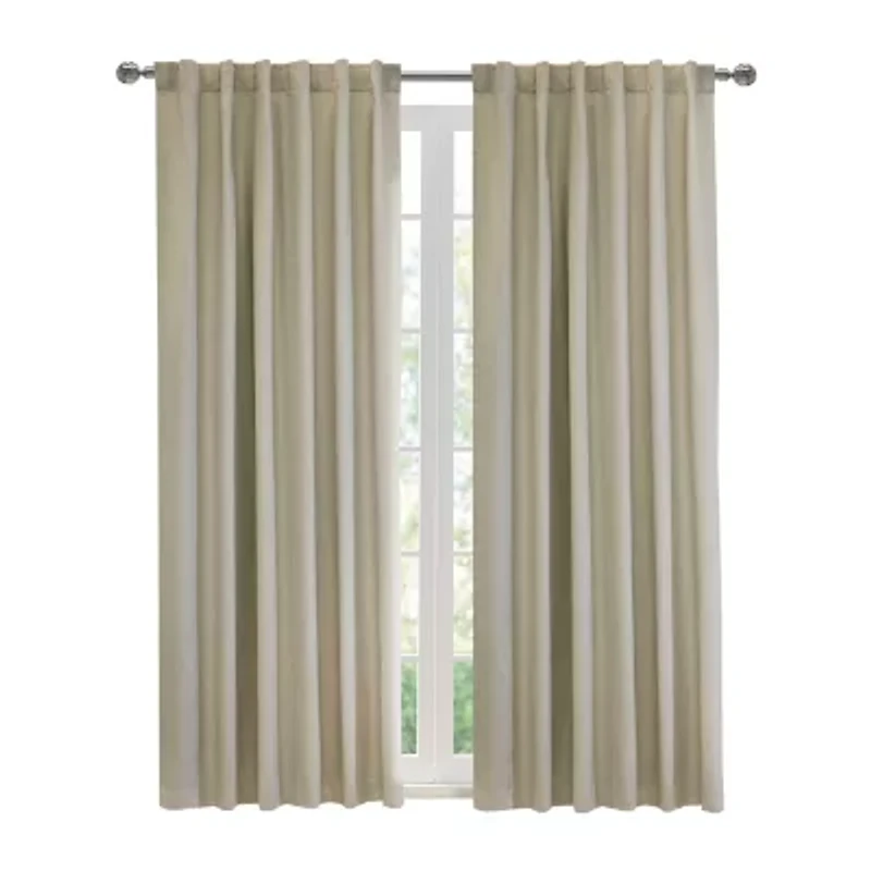 Baxter Rod Pocket Back Tab Energy Saving 100% Blackout Single Curtain Panel