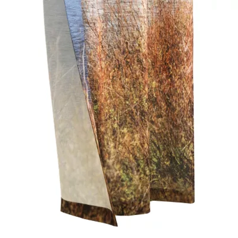 Scenic Mountains Rod Pocket Light-Filtering Set of 2 Curtain Panel