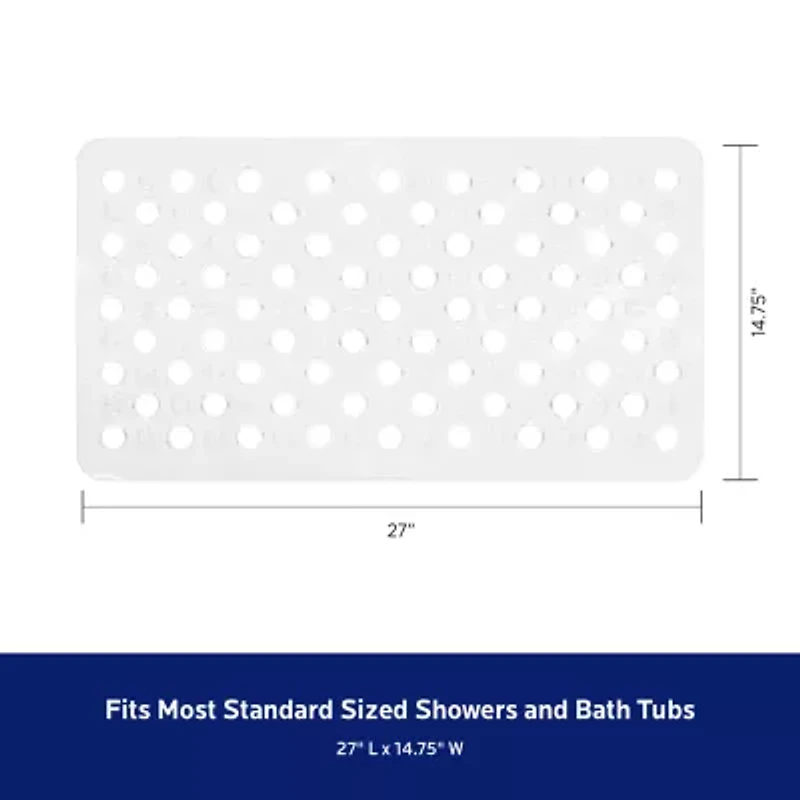 Kenney Microban With Drain Holes Bathtub Mat