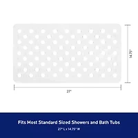 Kenney Microban With Drain Holes Bathtub Mat