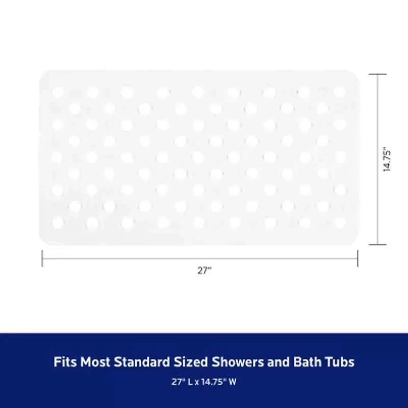 Kenney Microban With Drain Holes Bathtub Mat