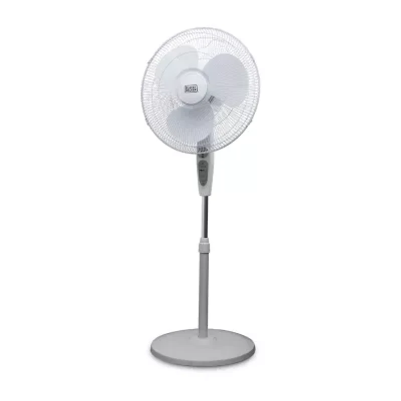 Black+Decker 18-Inch Stand Fan With Remote White