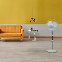 Black+Decker 18-Inch Stand Fan With Remote White