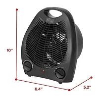 Black+Decker Bhd101B 1500-Watt Personal Desktop Heater 8.4 Inches X 5.2 Inches X 10 Inches Black