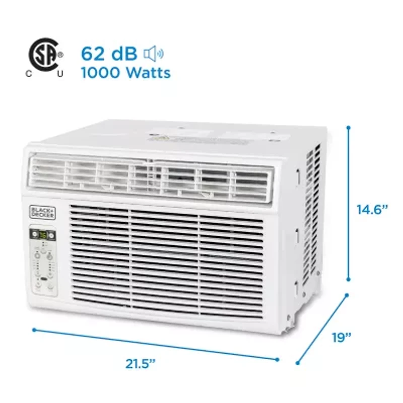14500 Btu Window Air Conditioner Unit Ac Black+Decker With Remote Control Cools Up To 700 Sq Ft