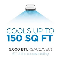 Black+Decker Btu Portable Air Conditioner With Remote Control White