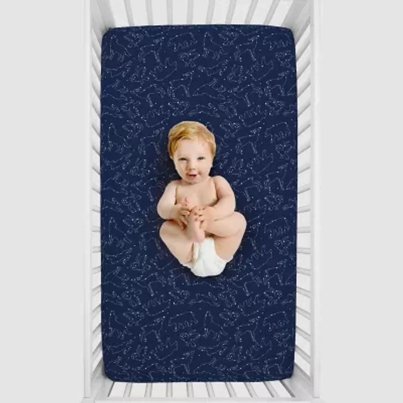 Nojo Super Soft Animal Constellation Crib Sheet