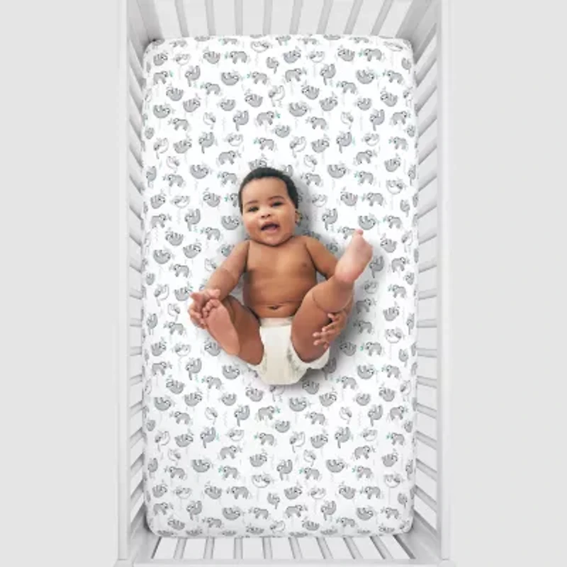 Nojo Super Soft Sloth Crib Sheet