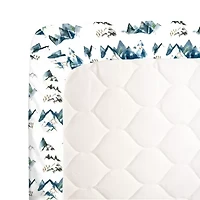Nojo Watercolor Mountain  Mini Crib Sheet