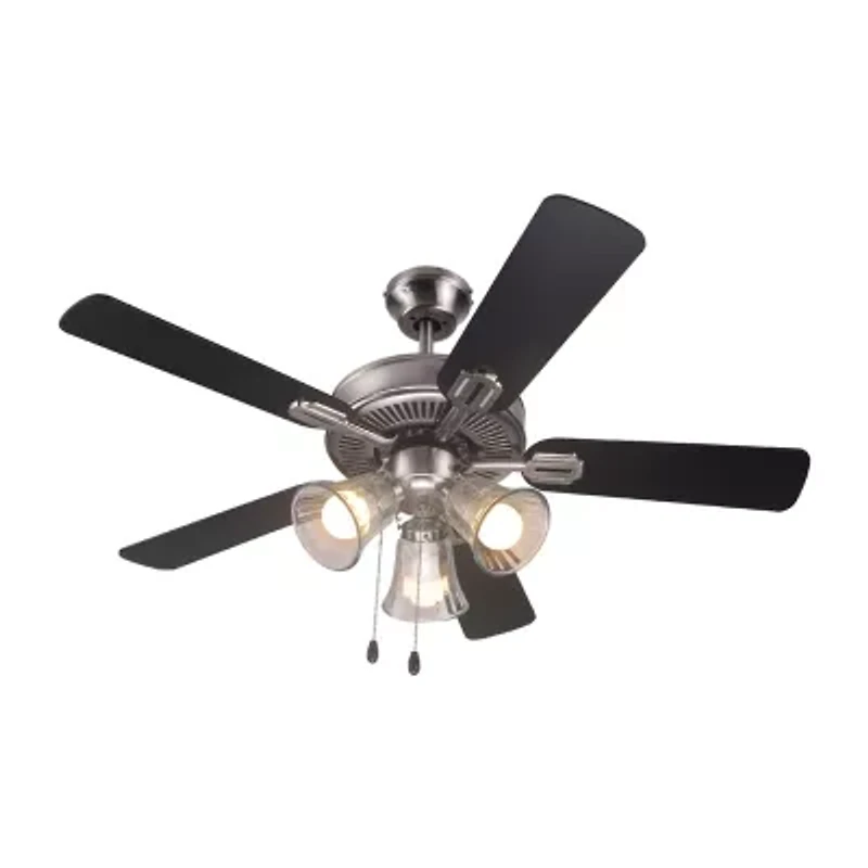 Commercial Cool 42” Contemporary Ceiling Fan With Lights Cools Up To 175 Sq Ft With Dual Chain/Reversible Blades
