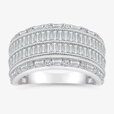 (I / I1) Womens 2 CT. T.W. Lab Grown White Diamond 10K Gold Anniversary Band