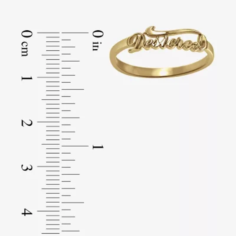 Personalized Script Name Ring