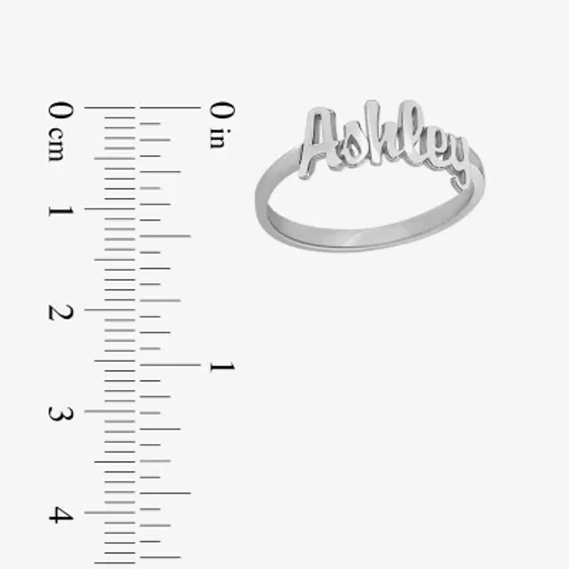 Personalized Script Name Ring