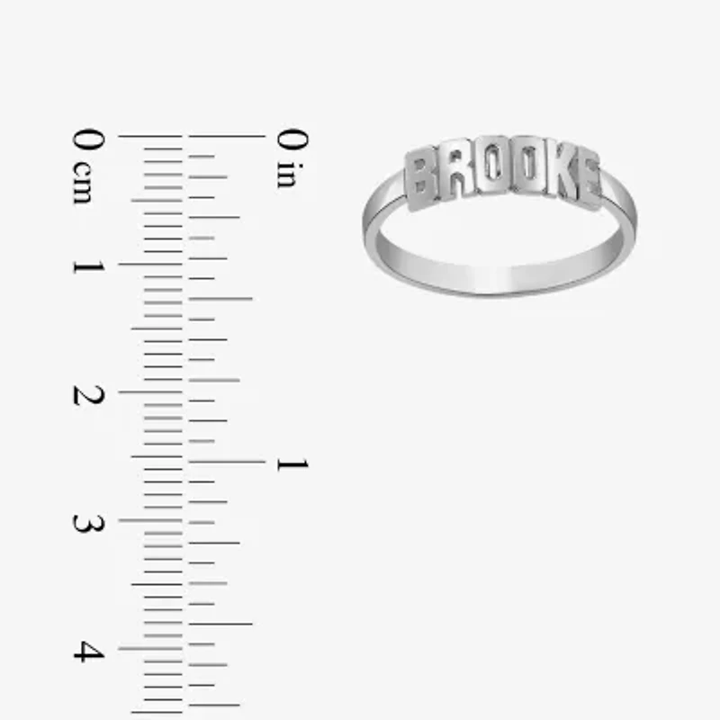 Personalized Block Name Ring