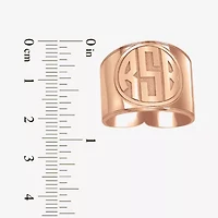 Personalized Circle Block Monogram Ring