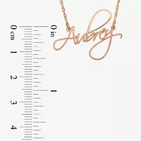 Personalized 27mm Cursive Name Pendant Necklace