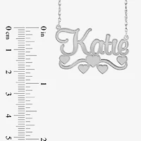 Personalized 14K Gold Over Sterling Silver Name Necklace with Hearts