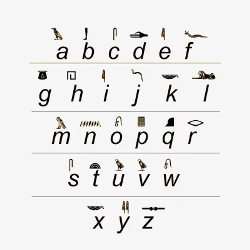 Personalized Hieroglyphic Pendant Necklace