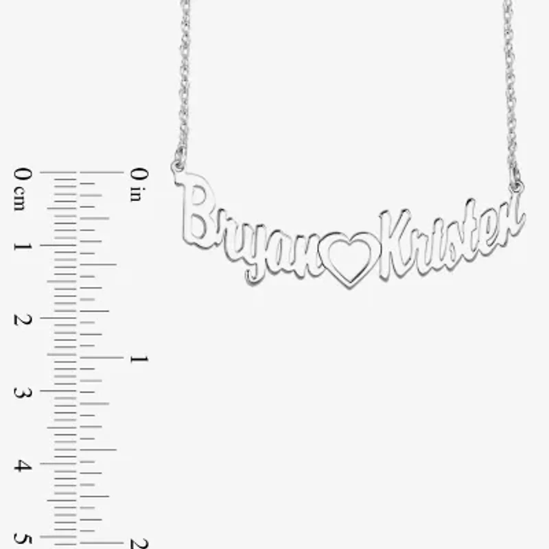 Personalized Sterling Silver Couples Name Necklace