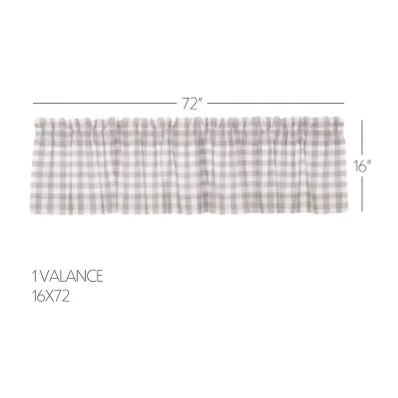 Annie Buffalo Check Rod Pocket Tailored Valance
