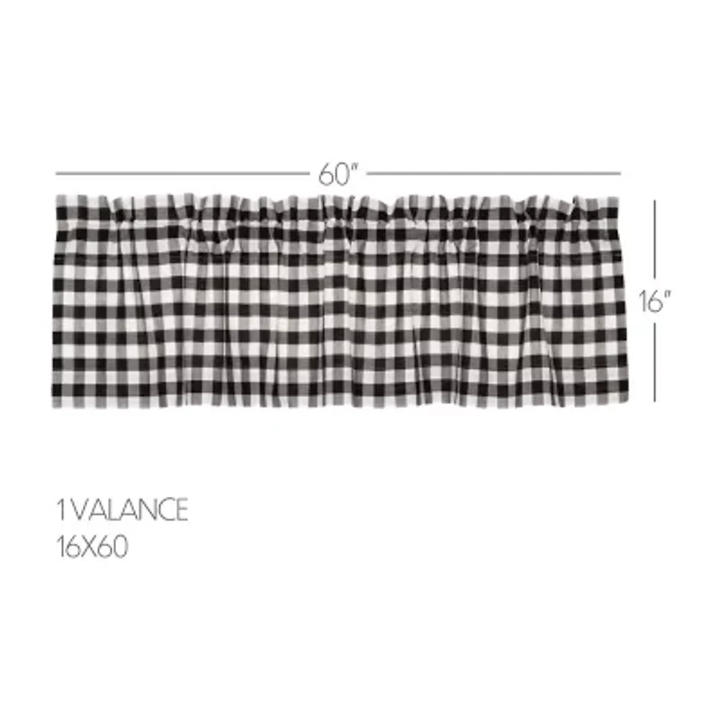 Annie Buffalo Check Rod Pocket Valance