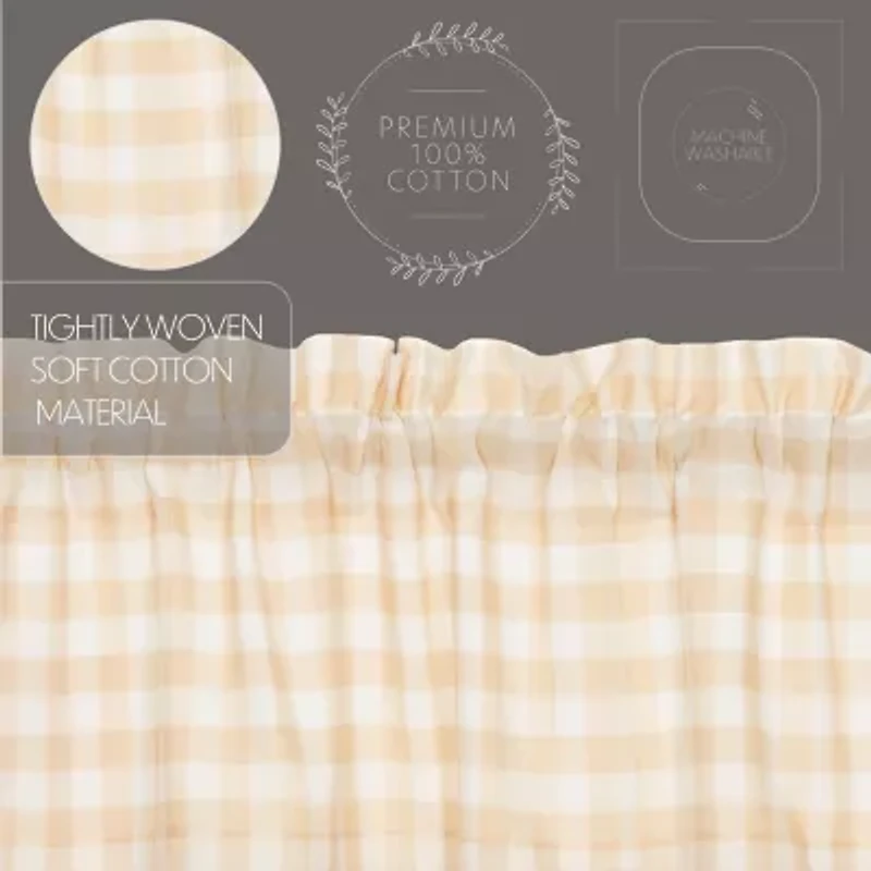 Annie Buffalo Check Rod Pocket Valance