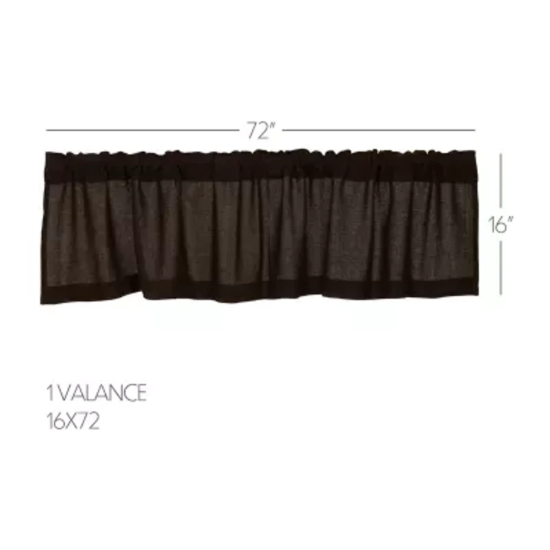 Chocolate Burlap Valance