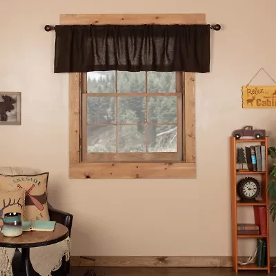 Chocolate Burlap Valance