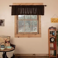 Chocolate Burlap Valance