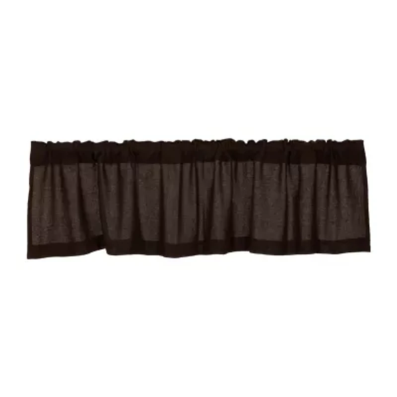 Chocolate Burlap Valance