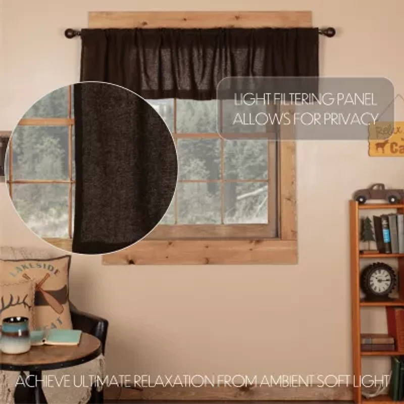 Chocolate Burlap Valance