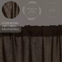 Chocolate Burlap Valance